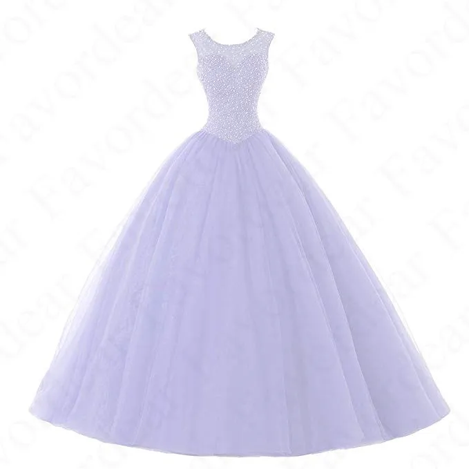 Favordear Vestido De 15 Anos бордовый Изумрудный зеленый красный золотой бисер Пышное Платье бальные платья сладкий 16 нарядное платье с открытой спиной Платья - Цвет: BLF-24-lavender