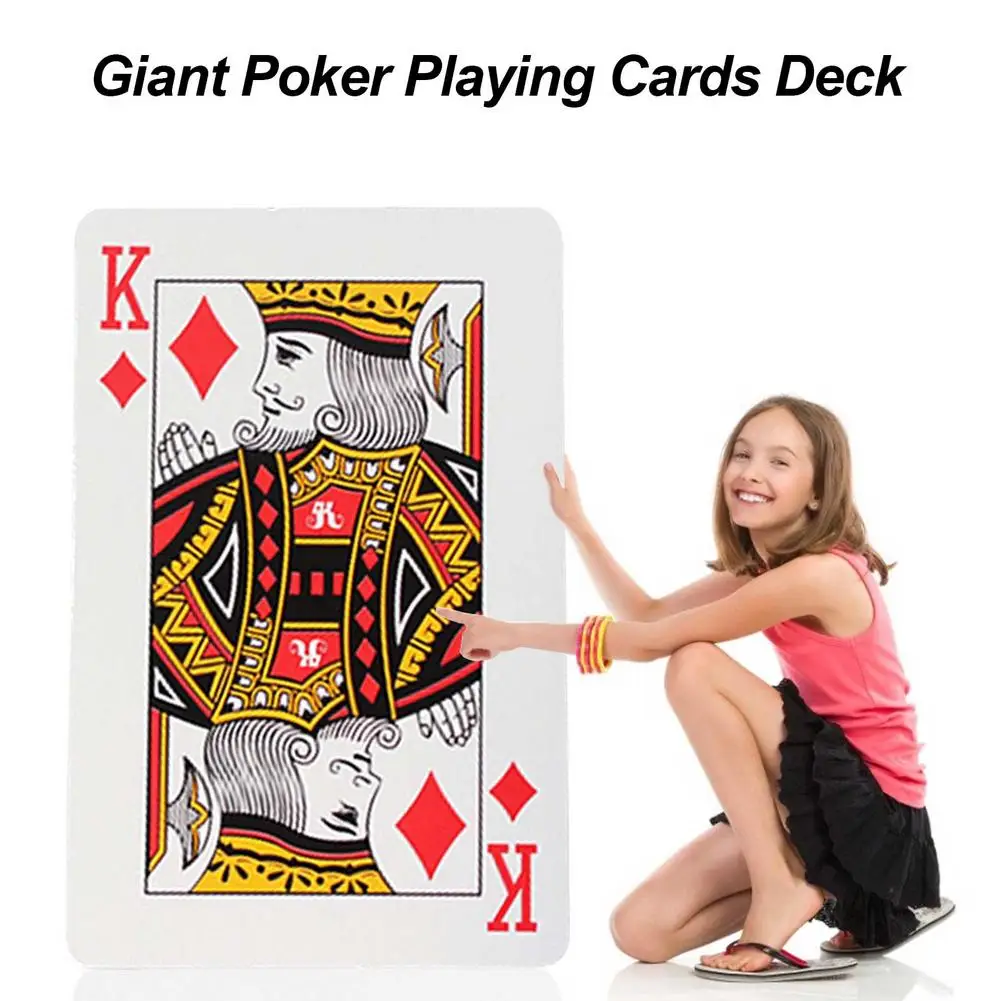

Супер большие гигантские Джамбо игральные карты 37x26 см полная огромная Стандартная печать Новинка Покер индекс игральные карты забавные иг...