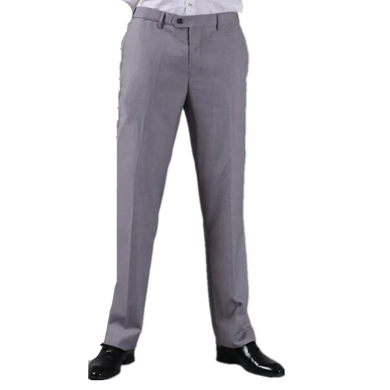 

New Men Suits Pants Fashion Business Formal Prom Casual Dress Pants Spring Fall Winter Custume Made Personal Light Gray