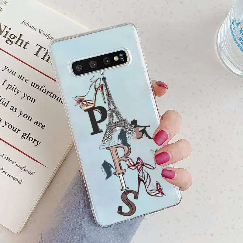 

Paris Vogue girl Phone Case Transparent for Samsung A71 S9 10 20 HUAWEI p30 40 honor 10i 8x xiaomi note 8 Pro 10t 11