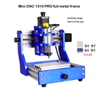 Мини CNC 1310 Pro полностью металлический каркас в сборе квадратный рельс Настольный лазерный гравировальный фрезерный станок PCB с управлением свечой