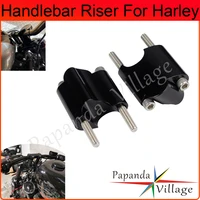 blackpolish 1 handlebar riser 2 riser extension block for harley sportster xl 883 1200 xl48 2010 2017 bar clamp mount bolt