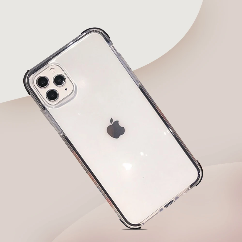 Прозрачный двухцветный чехол для телефона Apple iphone 11 Pro XS Max XR 8 7 6 цветной