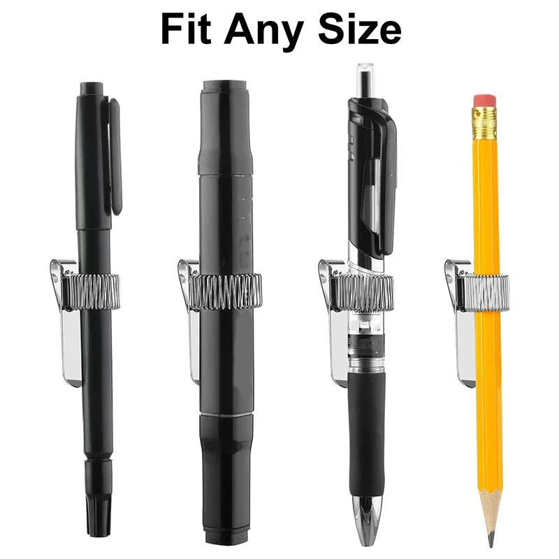 

Pen Holder Pen Holder Storage Box for Home, Office, Pocket Notebook Single Hole Portable Telescopic Spring Holder 12Pcs