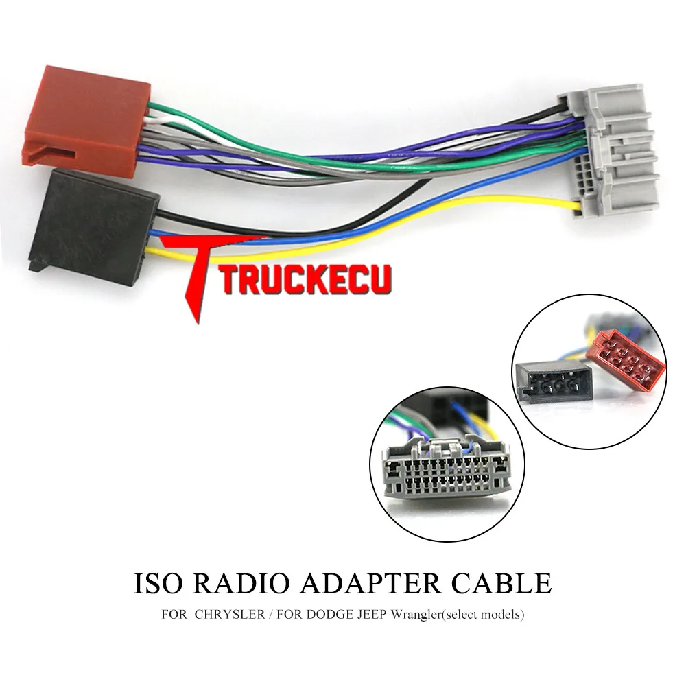 

12-134 ISO Radio Adapter forCHRYSLER for DODGE for JEEP Wrangler(select models) Wiring Harness Connector Lead Loom Cable Plug