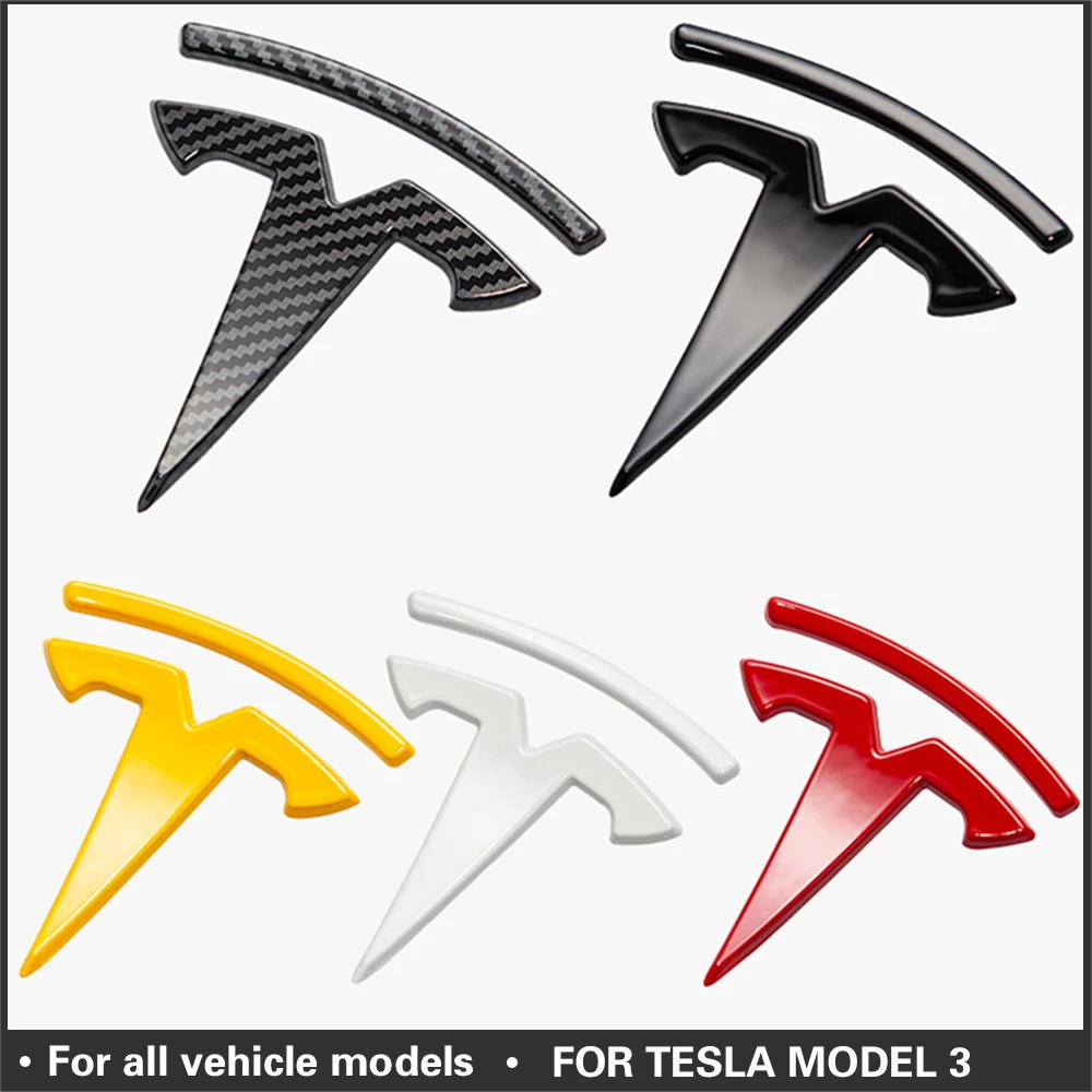 Аксессуары для переднего логотипа Tesla model 3 из углеродного волокна ABS аксессуары