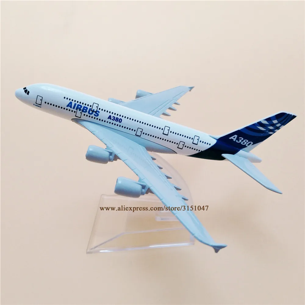16 см воздушный прототип Airbus 380 A380 Airlines модель самолета из сплава металла литья под