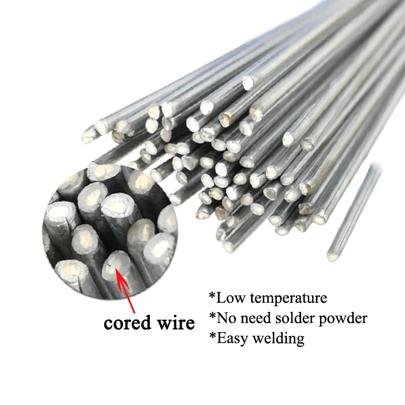 10pcs Low Temperature Melt Aluminum Welding Rods Weld Bars Cored Wire 2mm Rod Solder for Soldering No Powder | Инструменты