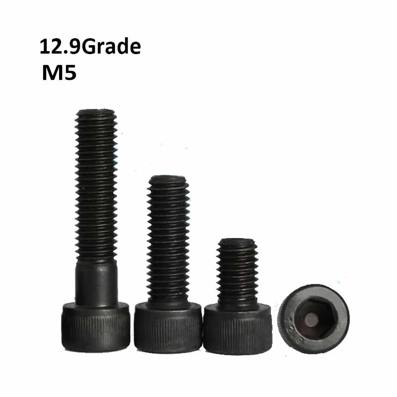 

M5 Black Hex Hexagon Socket Head Screws Allen Bolts 12.9 Grade Carbon Steel Cup Head Screw DIN912