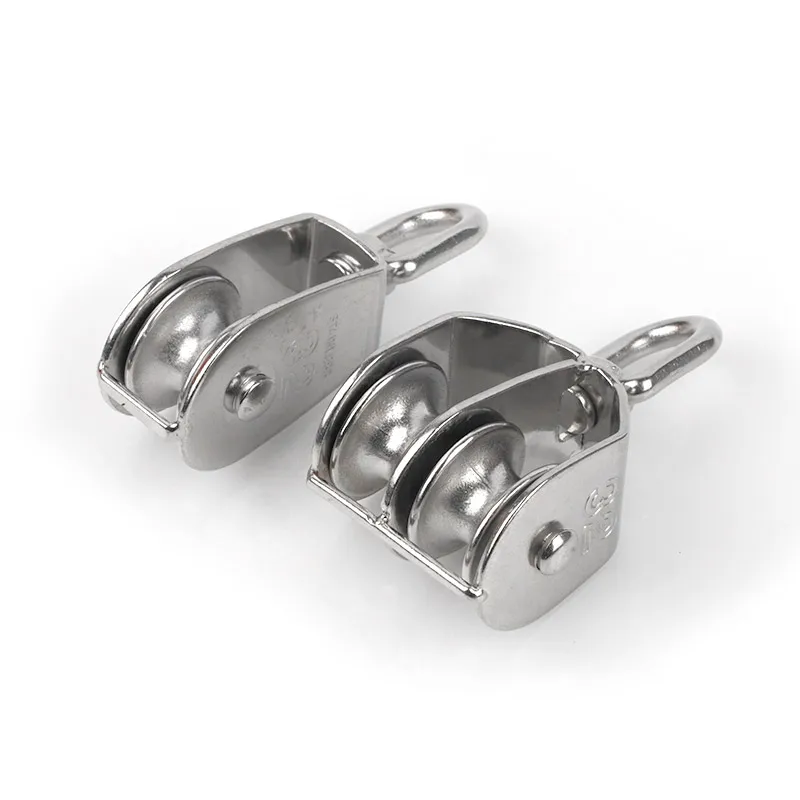 M50& M75& M100 304 одноколёсный роликовый блок из нержавеющей стали или двухосный двойной приводной ремённой шкив поворотный шкив блок скалолазания аксессуары