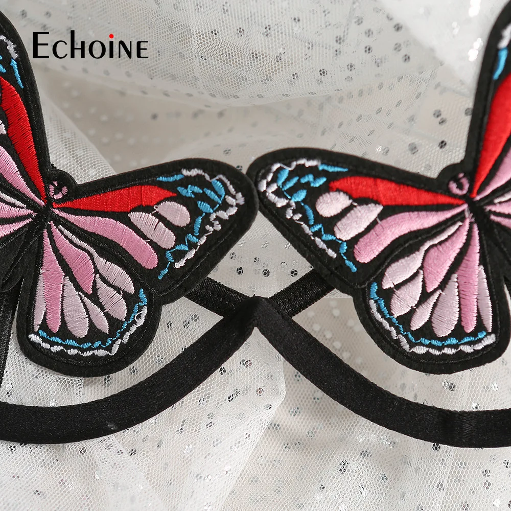 

Echoine Women Cryptographic Butterfly Sexy Lingerie Set Strappy Bra and Panty Set Underwear Bandage Thong High Waist Lingerie
