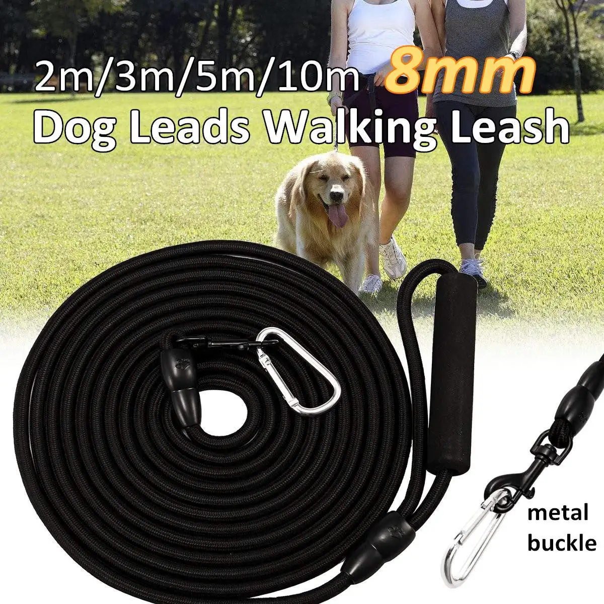

Long Nylon Leash For Dog Lanyard Outdoor Training Pet Puppy Leashes Walk Leading Rope Long 3M 3M 5M 10M Lead With Cotton Handle