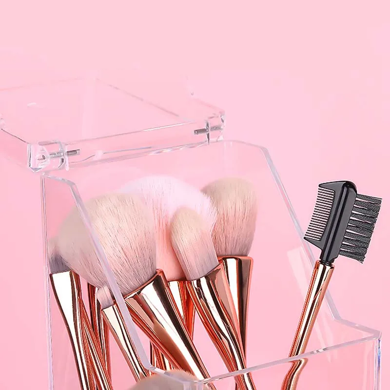 Hot Sale Makeup Brush Holder Cosmetic Organizer with Lid Dustproof | Дом и сад
