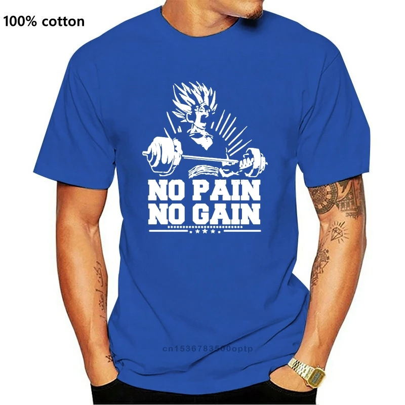 

Teenage Fit T Shirts Men No Pain No Gain Tops with Summer T-Shirt for Adult