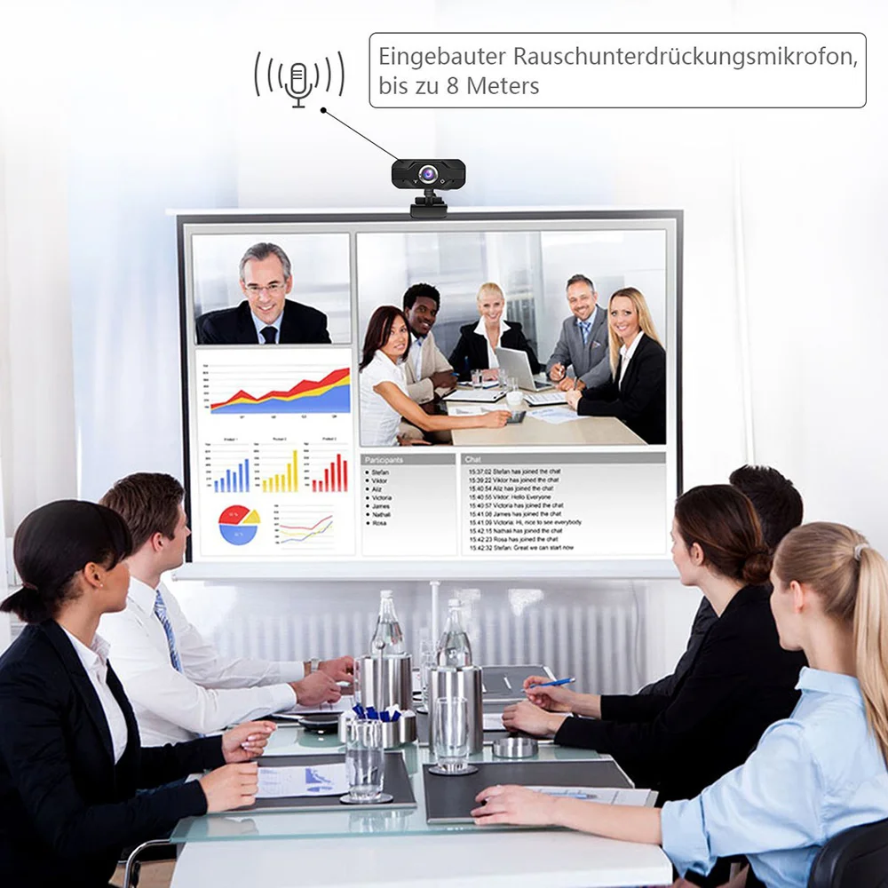 

HD 1080P Webcam Built-in Dual Mics 1080P Web Camera USB Pro Stream Camera for Desktop Laptops PC Game Cam For Mac OS Windows