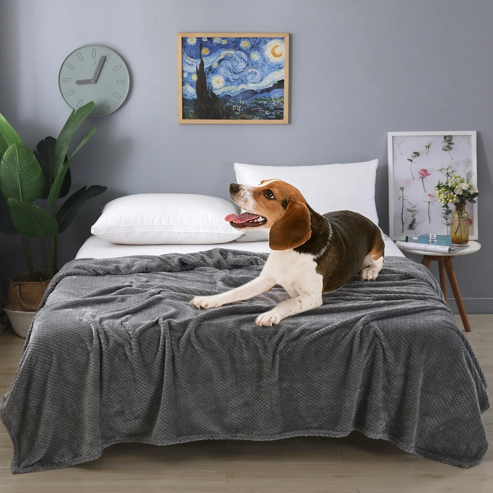 Однотонное теплое одеяло коврики для собак мебель кресла домашних животных