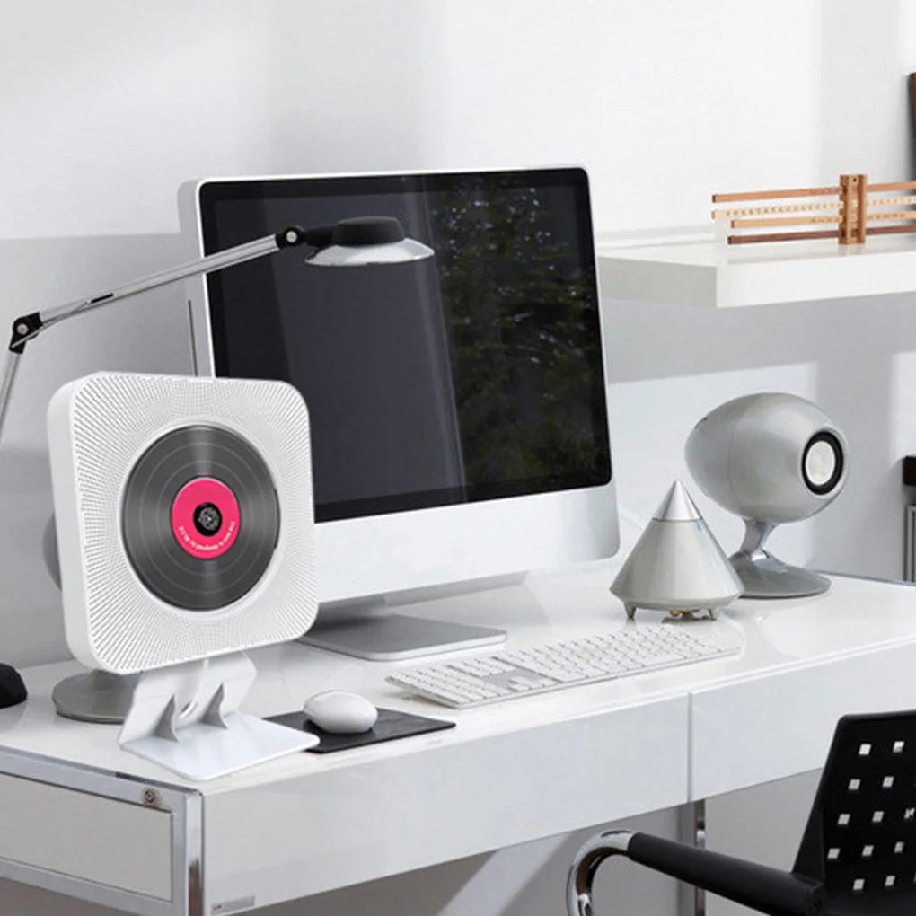 Настенный CD плеер с объемным звуком FM радио Bluetooth USB MP3 дисков портативный