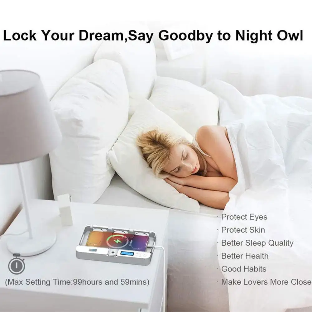 

Мобильный телефон самонастраивающаяся блокировочная коробка, умное время для привязки, избегайте интернет, предотвращайте студенческие и...