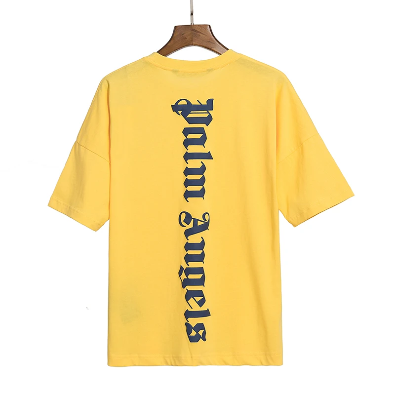 

Palm Angels letter printing couple street hip-hop popular simple wild men and women short-sleeved T-shirt PA-16