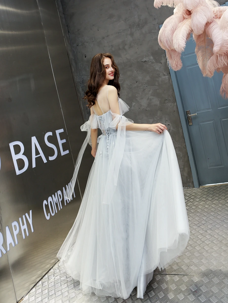 A-Line Украшение в Пол Вечерние платья на шнуровке элегантные вечерние с