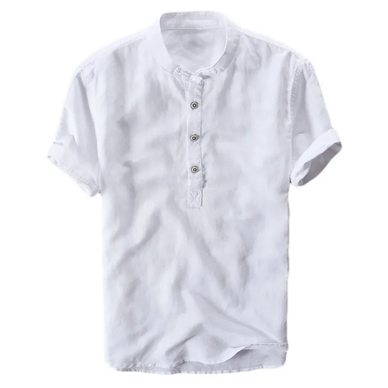 

7127-Short-sleeved T-shirt men's summer round neck half-sleeved slim top