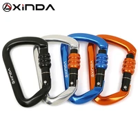xinda aluminum alloy hook mountaineer equipment professional safety auto carabiner multicolor 25kn climbing rock buckle