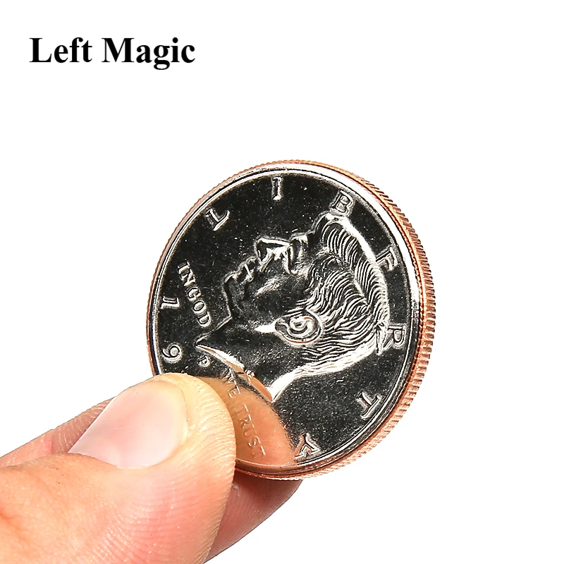 Магнитный увеличенный корпус (полдоллара) монета волшебные фокусы иллюзии