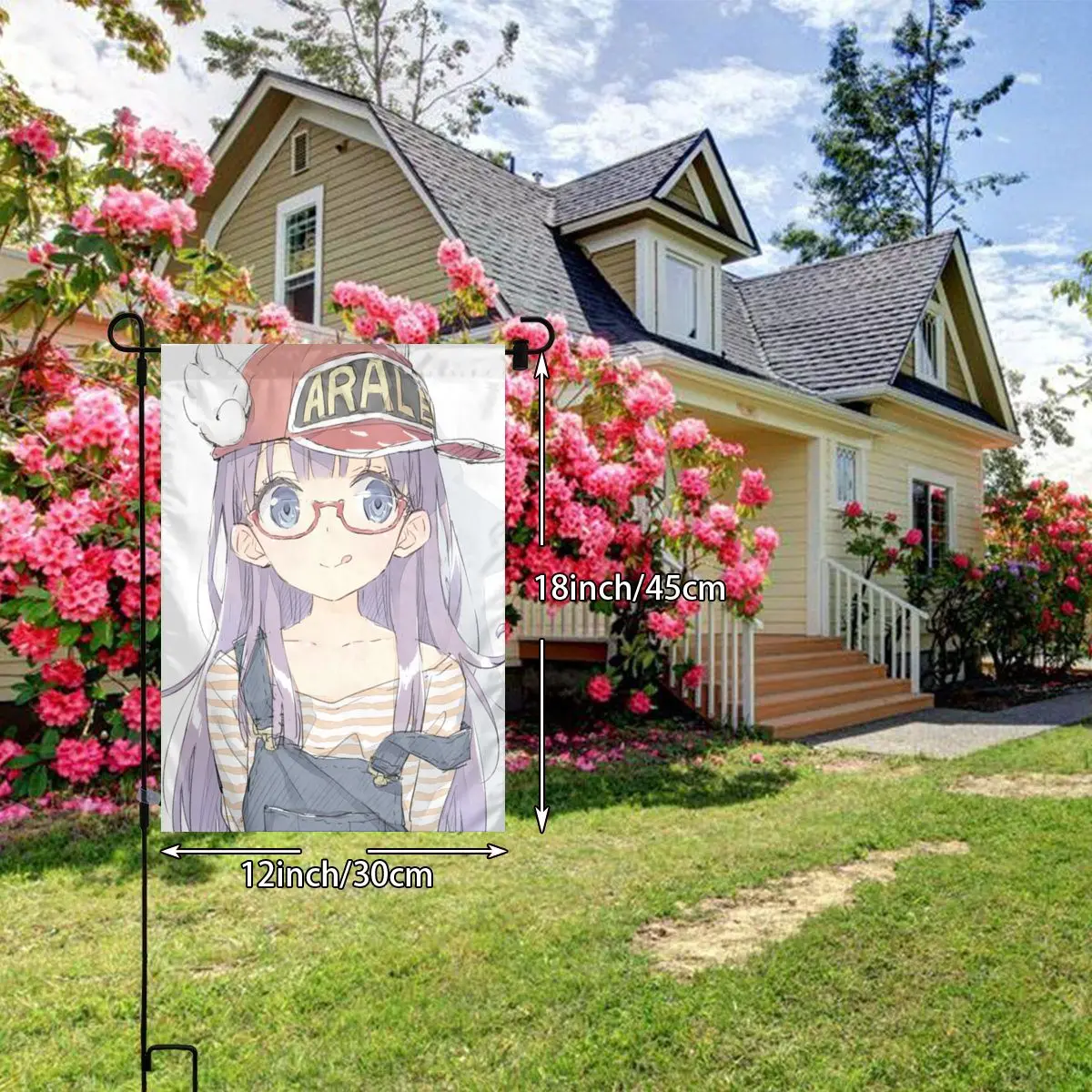 

Classic Cartoon Dr.Slump Arale Anime Cartoon 30cmX45cm outdoor Garden Flag