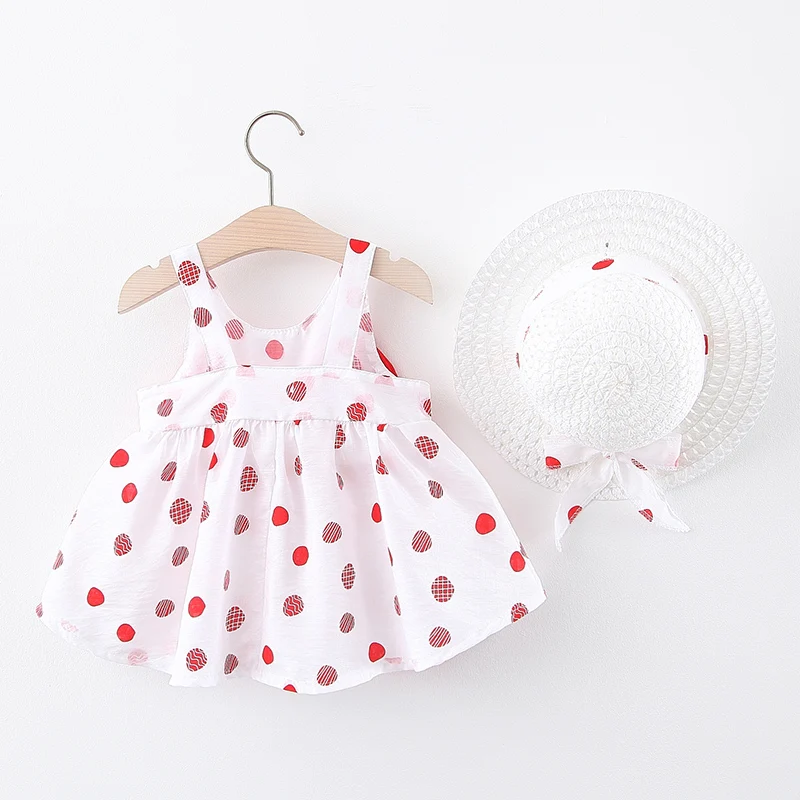 Платье для маленьких девочек новинка 2020 летнее платье с шапкой комплект детской