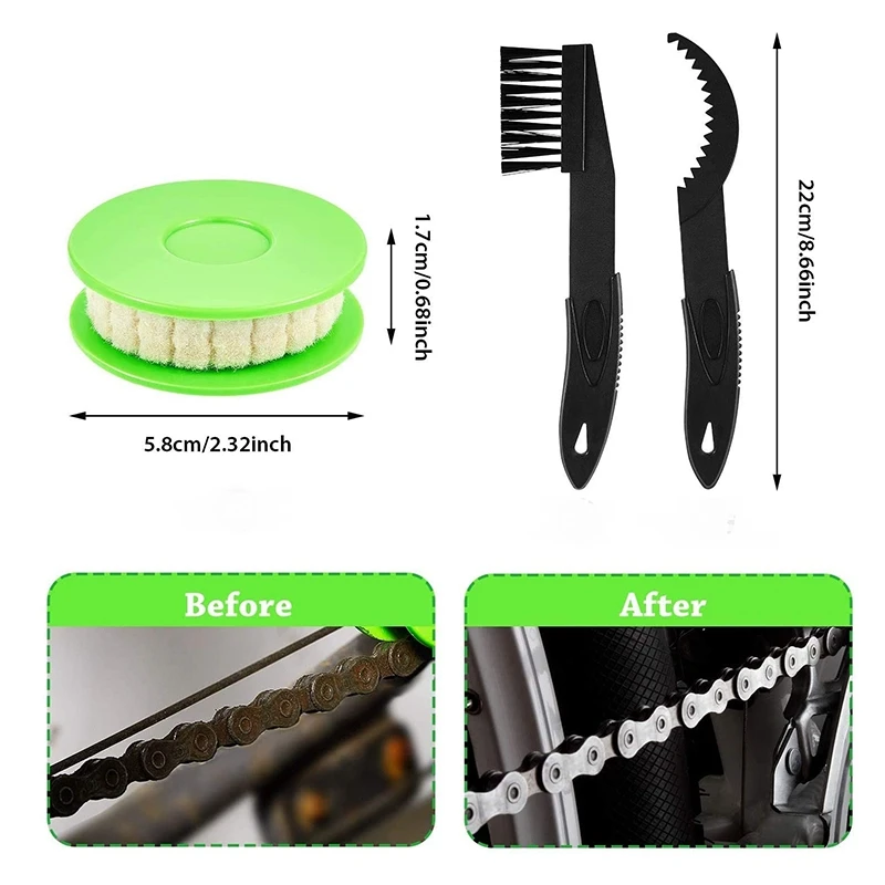 

4 Pcs Bike Chain Oiler Roller Lubricator and Bicycle Chain Cleaner Kit,Bike Chain Gear Oiler Lube Cleaner Bicycle Tool