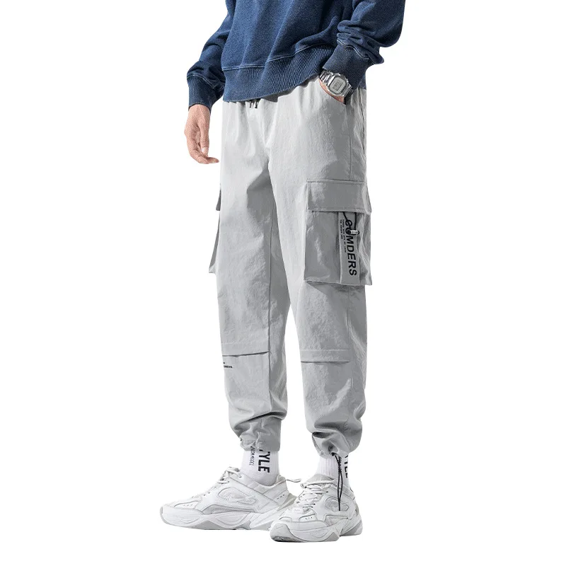 

Overalls Men Summer Thin Section Trend Casual Trousers Street Fashion Loose Sweatpants Men's Big Pockets Overalls Jogging Pants