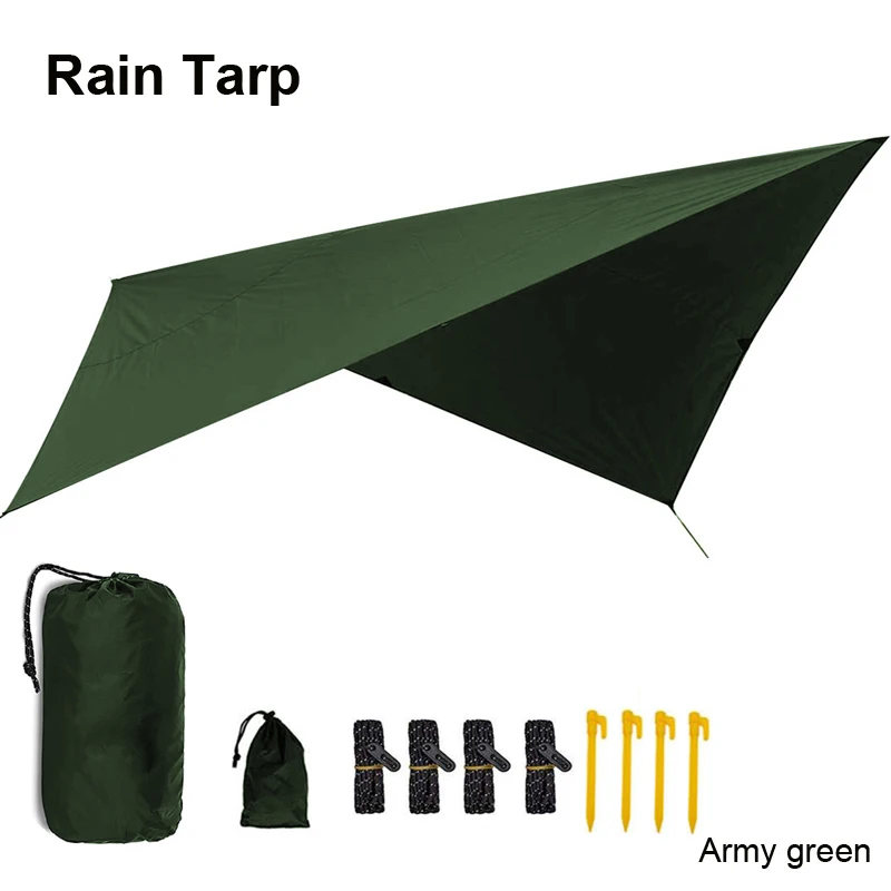 Rain Tarp Гамак-парашют для кемпинга выживания садовая уличная мебель Досуг Спящая Hamaca путешествия двойной гамак 300*200 см - Цвет: Rain Tarp