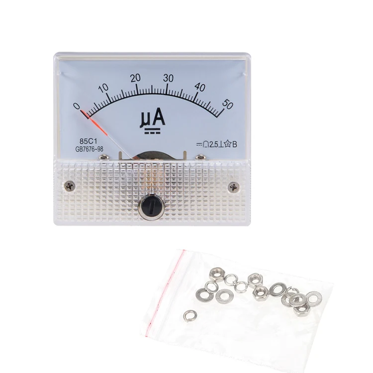 

China High Quality DC analog pointer type ammeter 50uA 100uA 200uA 300uA 500uA mini ammeters