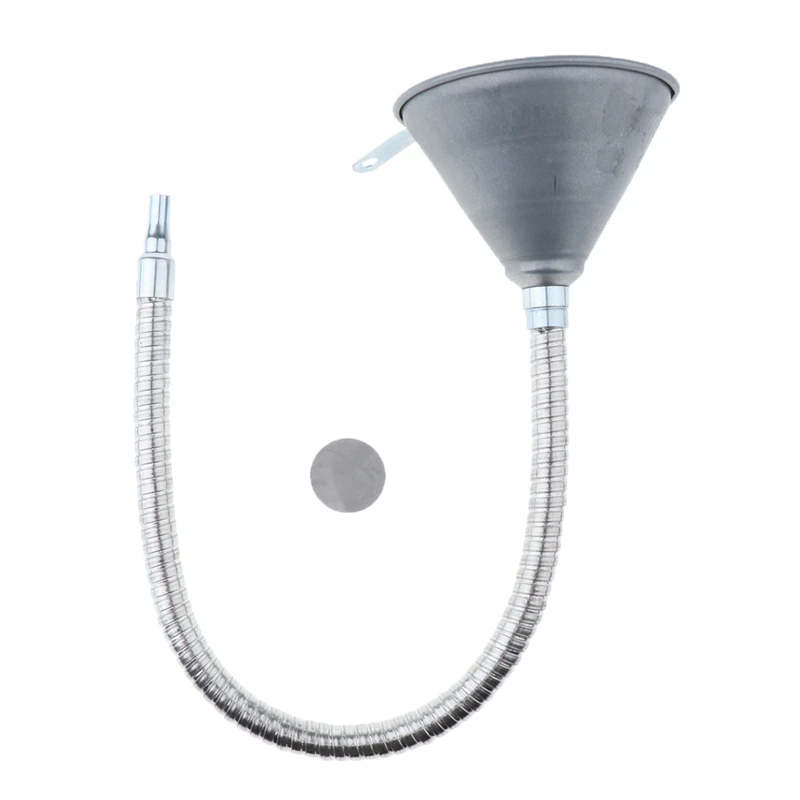 

Long 24.8'' Flexible Extension Metal Funnel Nozzle For Cars And Motorcycles Engine Oil Liquid Diesel Kerosene And Gasoline