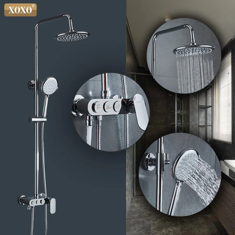 Смеситель для душа XOXO 9810 хромированный поворотный холодной и горячей