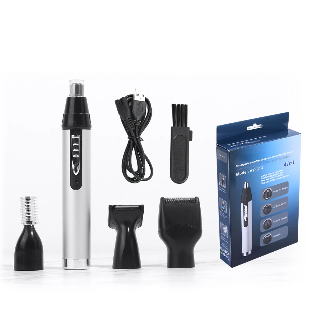 RZ 4 in1 Electric Shaver Professional Beard Trimmer Ear Eyebrow Nose Hair Men Razor Face Care Grooming Massage Set | Красота и