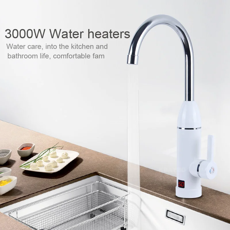 

Instantaneous Water Heater Electric Kitchen Water Heater Tap KBAYBO Instant Hot Water Faucet Heater Cold Heating Faucet Tankless