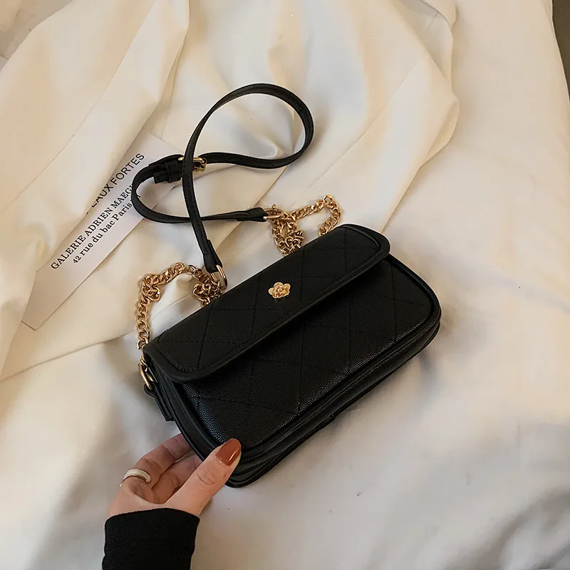 

Chain Bag 2021 New Trendy Fashion Single Shoulder Messenger Bag Western Style Rhombus Small Square Bag Purses and Handbags