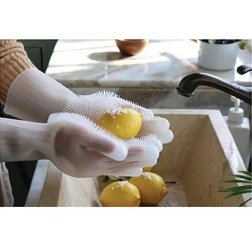 Волшебные силиконовые перчатки для мытья посуды очистки промывки