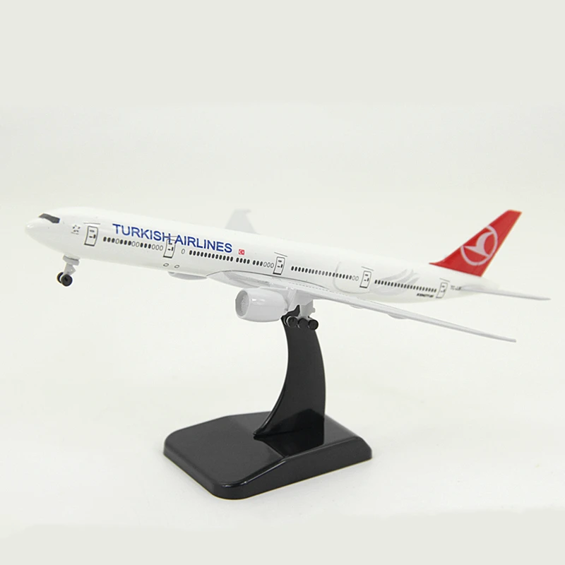 20 см Турецкие авиалинии Boeing 777 авиация металлическая модель 16 см модель самолета игрушки с колесом коллекционный подарок