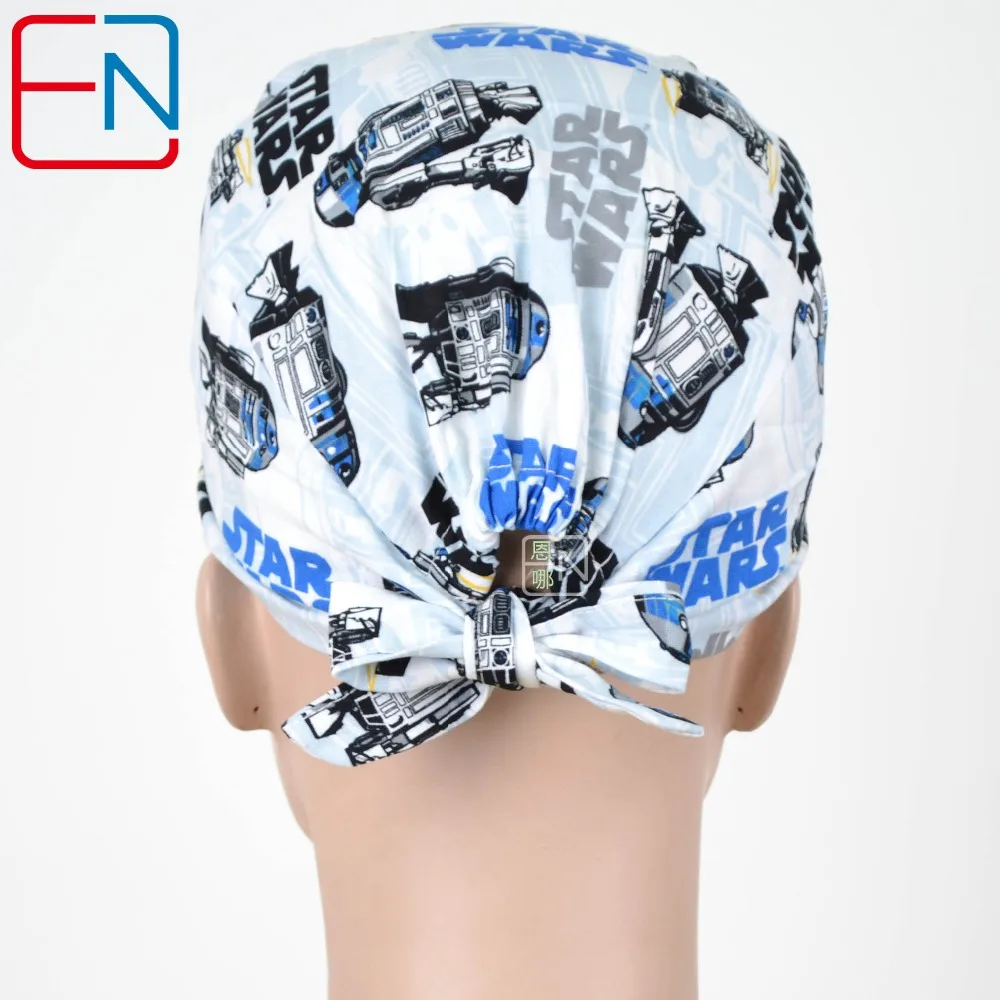 New Surgical Caps Medical Newly Surgical Scrub Caps Mask For Men Women With Sweatband Cotton Medical Caps Printed Unisex