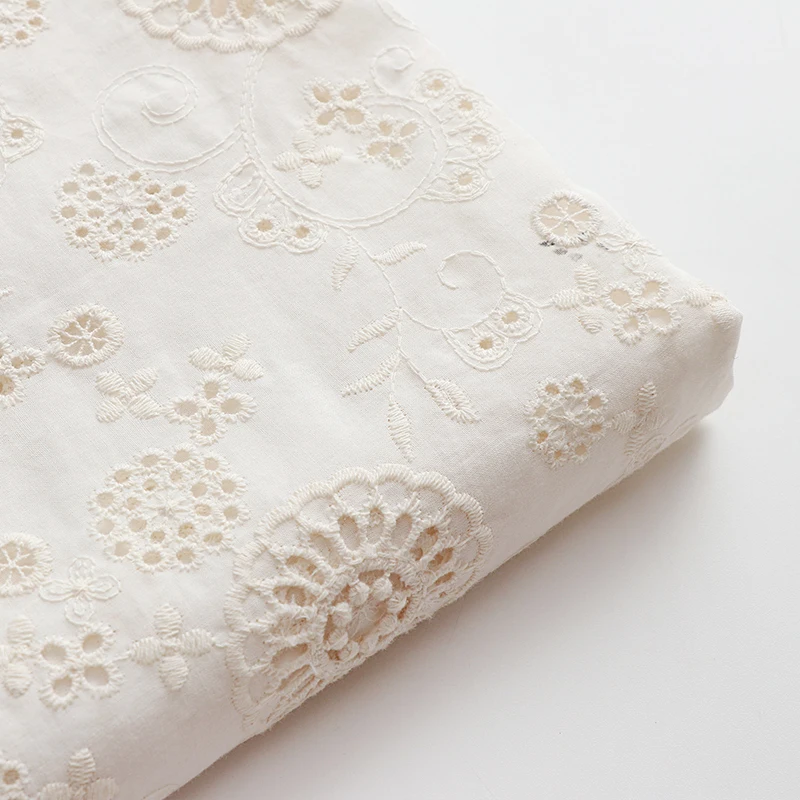 0 5 м/лот ширина 125 см ажурная ткань из чистого хлопка мягкая одежда ручной