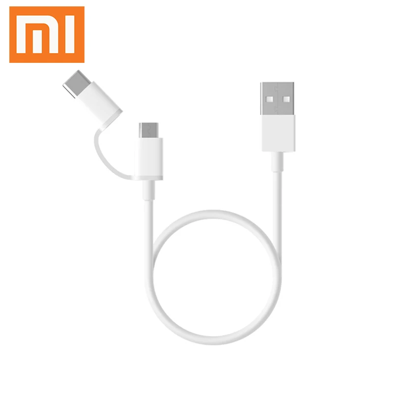 Xiaomi 2 в 1 кабель Micro USB Тип C короткий Быстрый зарядный для mi 9 9T 8 6 CC9 A2 A1 power bank redmi 7 k20