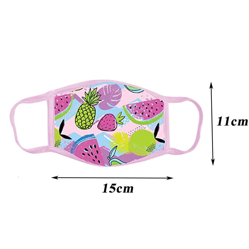 

2PCS Children Kids Cute Print Face Mask Mouth Cover Reusable Washable Breathable Soft Fashion Mask Protective Mask