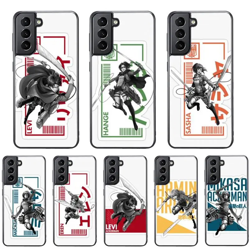 

Art Anime Attack On Titan Phone Case for Samsung s4 s5 s6 s7 s8 s9 s10e plus Edge s20 s21 s30 ultra cover PC&TPU