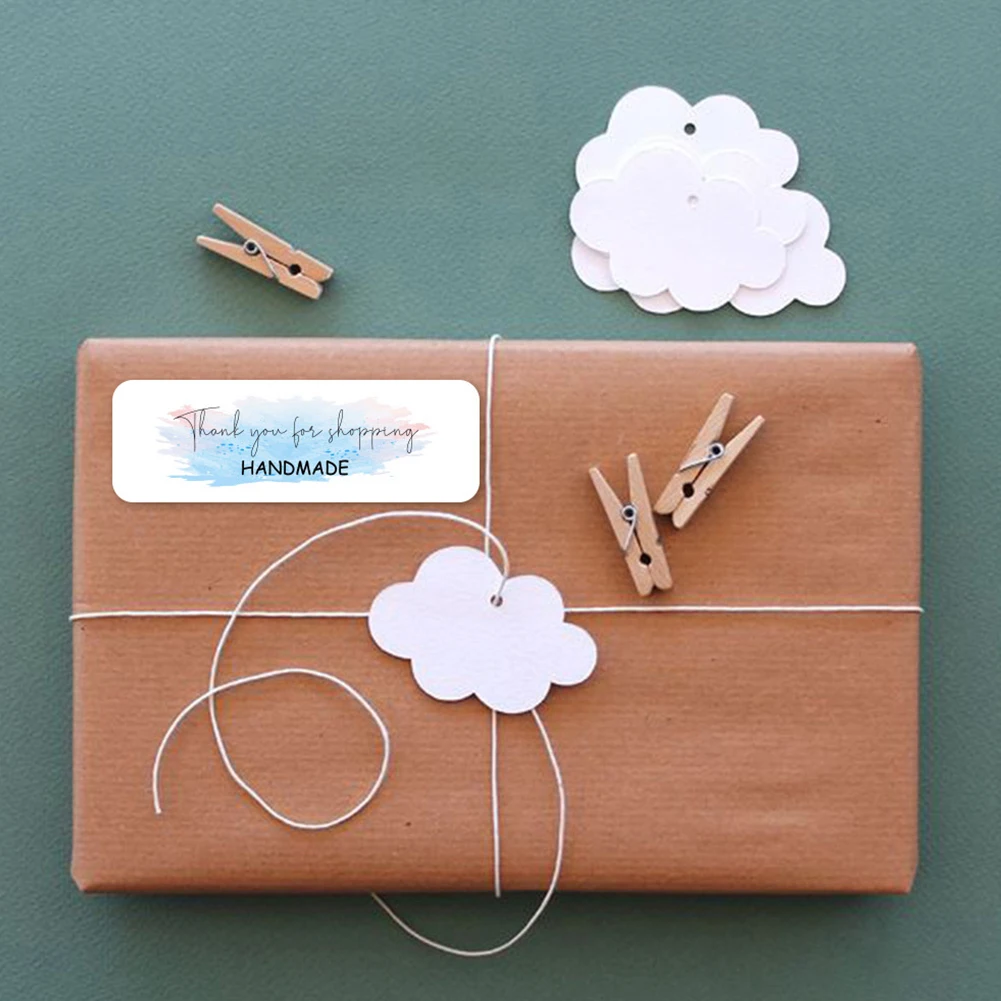 120 шт. спасибо за ваш заказ рулон наклеек Розовый Бизнес наклейки для доставки