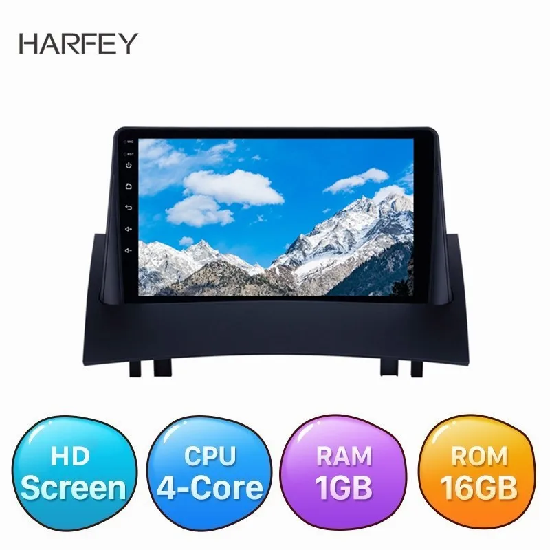 Сенсорный экран Harfey GPS Navi 2 din Авторадио для Renault Megane Android 8 1 с поддержкой Bluetooth AUX