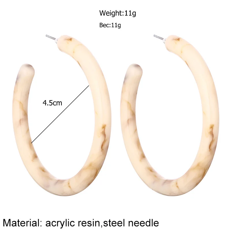 Большие серьги кольца M & G для женщин круглые большие модные из искусственной