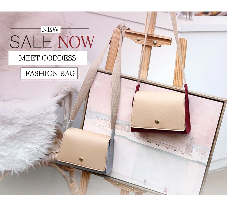 Сумка кросс боди Женская из экокожи модный саквояж простого дизайна маленький