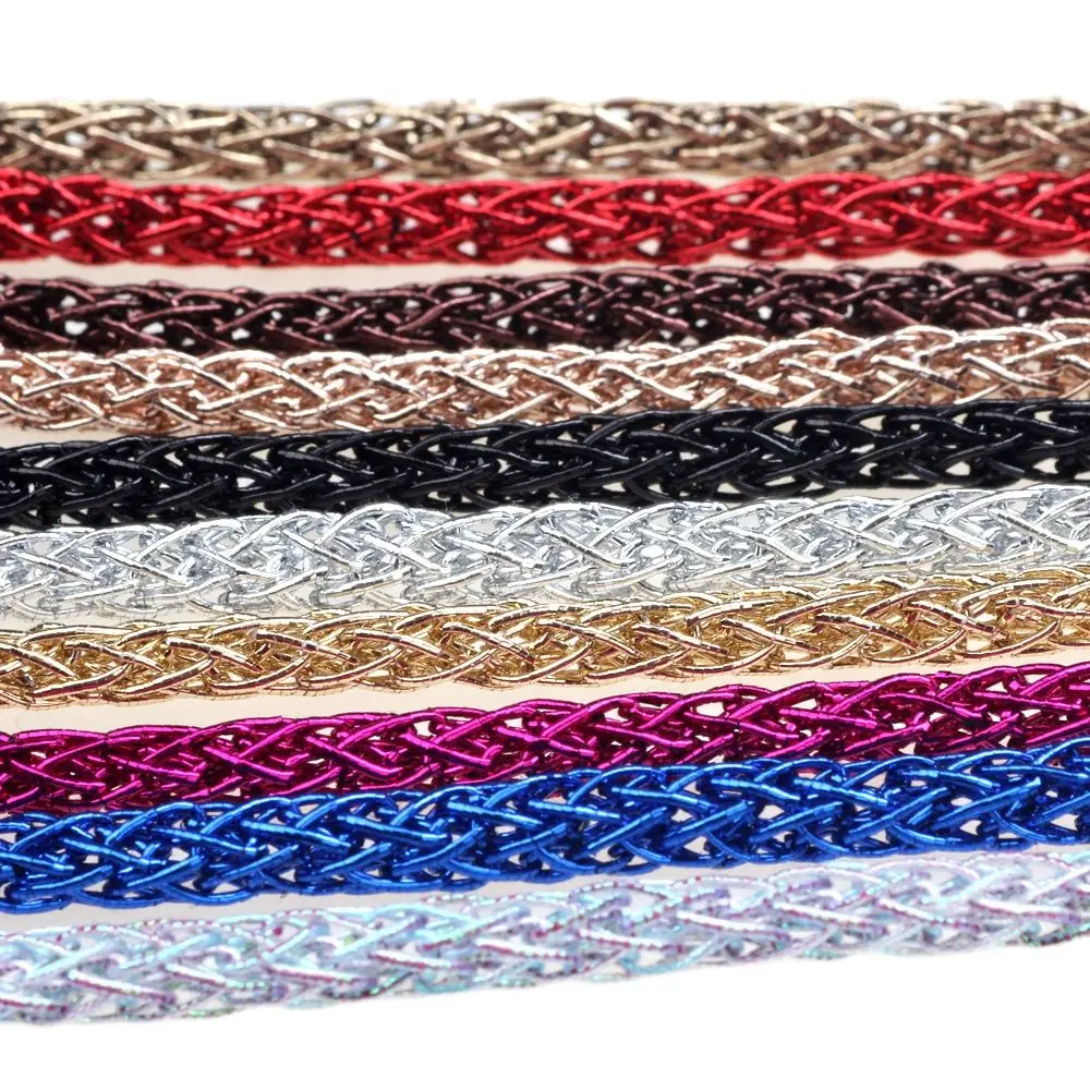 OlingArt 4mm 5M/Lot Gold Silver Metal Colorful Mesh Soft Thread DIY Bracelet/Necklace/Shoes/Hat/Bag Hand Jewelry Making
